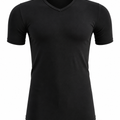 V-Neck Half Sleeve Undershirt BLACK