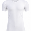 V-Neck Half Sleeve Undershirt WHITE