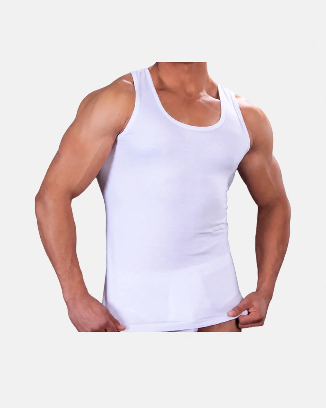 Royal Tex Wide Strap Basic T-shirt White