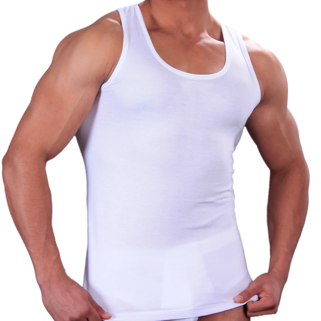 Royal Tex Wide Strap Basic T-shirt White